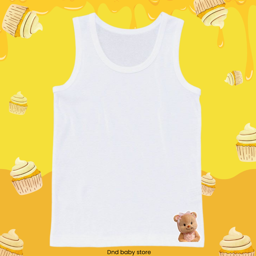 หมีเนย เสื้อซับในเด็กหญิง เสื้อกล้ามเด็ก ผ้านุ่ม ไม่ขึ้นเม็ดขุย S-3XL