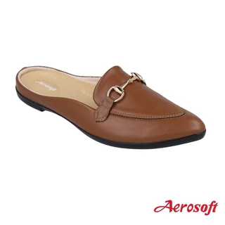 Aerosoft (แอโร่ซอฟ) รองเท้าคัทชูผู้หญิง เพื่อสุขภาพ ส้นแบน รองเท้าคัทชูสีดำ รุ่น CW3334