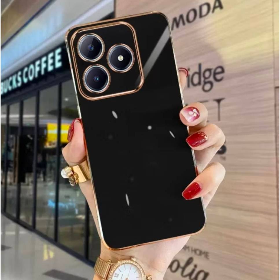 เคส ขอบทอง สำหรับ Infinix Smart 10 10Pluas 8 7 7HD 9 5 Hot50i 40i 30 30i 12i 20i spark go 2023  2024 สีสวย เรียบหรู ดูดี