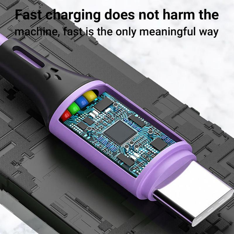 สายสายชาร์จของเหลวอเนกประสงค์3อิน1สำหรับการชาร์จอย่างเร็วด่วน iPhone Android Huawei Type C Micro 5P - รูปที่ 5