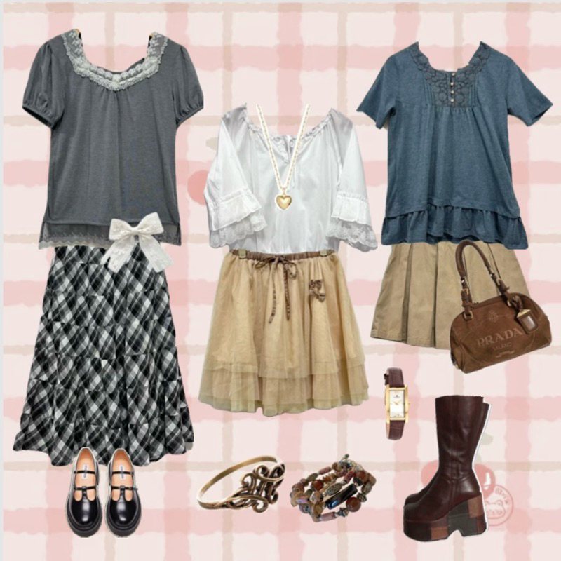 ꕤ update 31 July 2025 ꕤ รวมเสื้อผ้าแนว vintage/fairy/y2k/coquette/bohemian/แนวญีปุ่นน่ารัก ๆ ค่าา 💘🐰