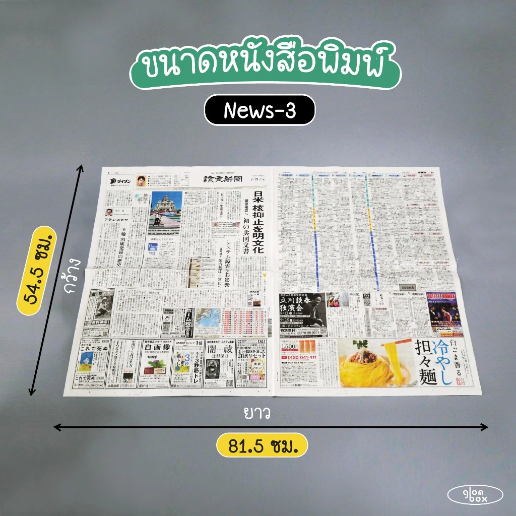 หนังสือพิมพ์ญี่ปุ่น มัดละ 2/10 กก. ห่อของ รองพัสดุ กันกระแทก thumbnail 3
