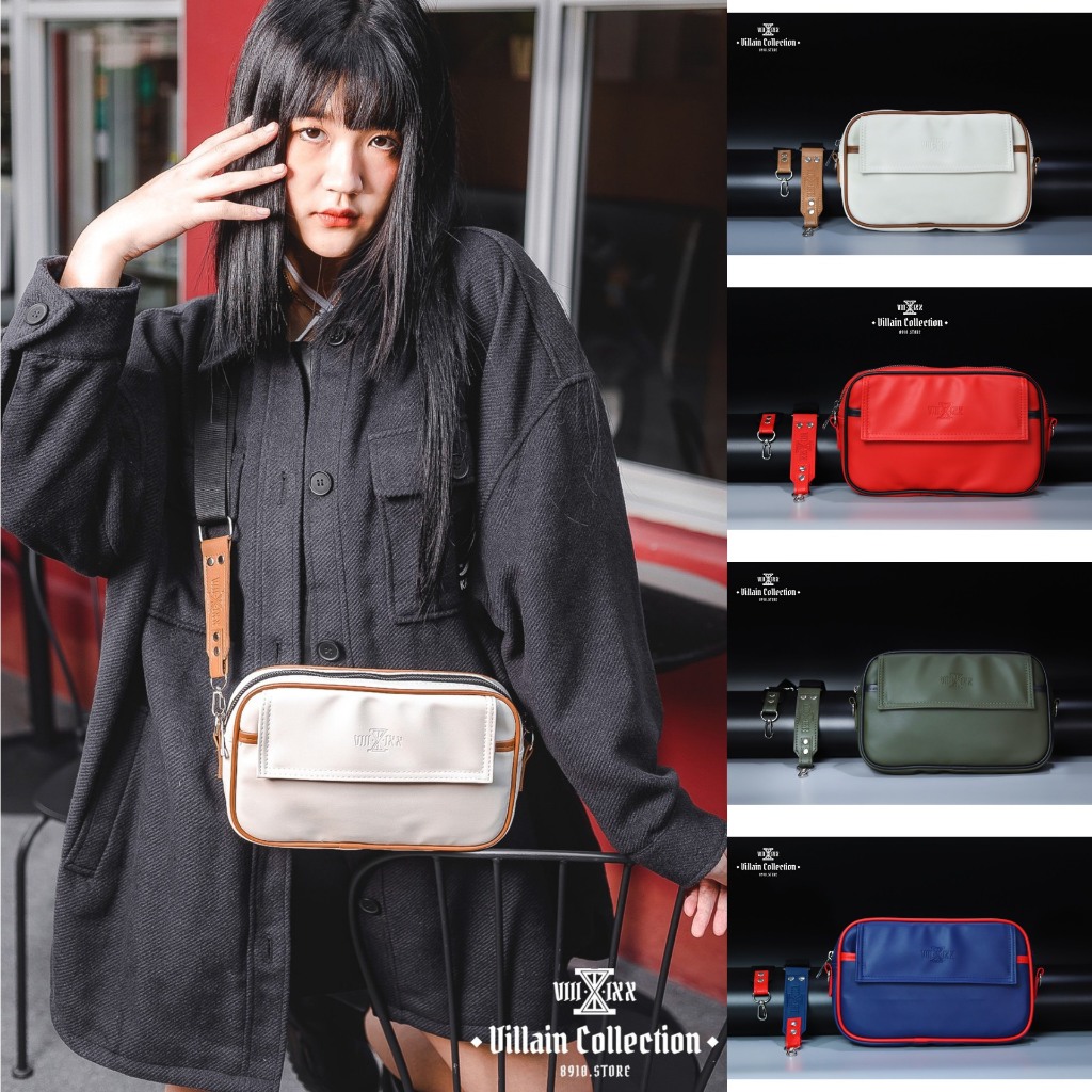 กระเป๋าสะพายข้าง แบรนด์ 8910 Collection VILLAIN แถม ถุงผ้าถนอมกระเป๋า
