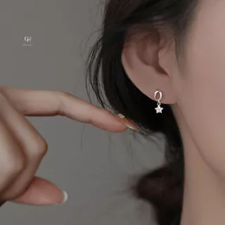 OUTLETS ล้างสต็อกจากโรงงานตรง ต่างหู Star Zircon Earrings ตุ้มหูเงิน ต่างหูผู้หญิง Valentine ของขวัญ