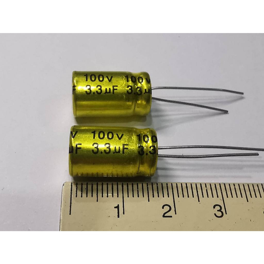 2ตัว(1คู่) Capacitor 3.3uf.50V./4uF50V./ 3.3uF100V./8uF50V.  สำหรับลำโพงเสียงแหลม-กลาง ชนิด Bi-Polar ไม่มีขั้ว