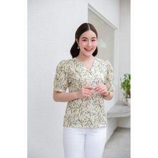 เสื้อให้นม คอวีกระดุมหน้า