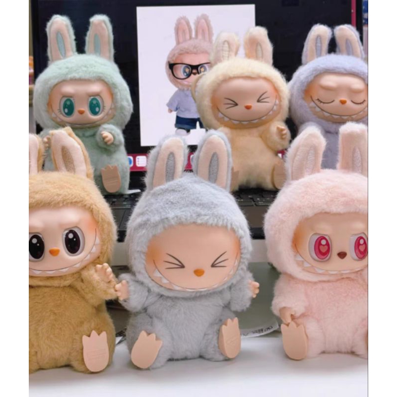 ( สินค้าพร้อมส่งในไทย )ของแท้ บู้ V.2 เช็คการ์ดไม่แกะซอง บางกล่องป้ายเหลือง💚 QUQU, 🩷 DADA  🤎 BABA 💜 ZIZI 🩶 HEHE 💛 SISI