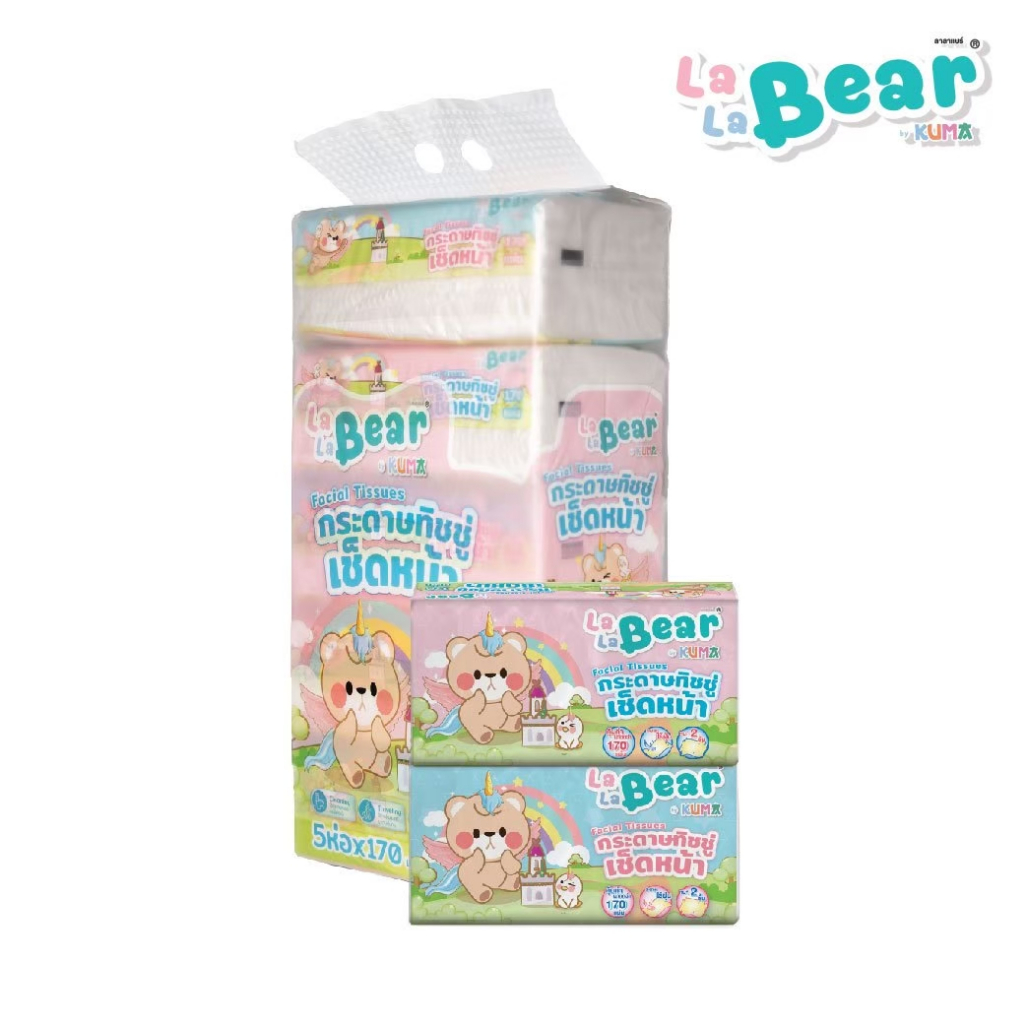 กระดาษเช็ดหน้า ลาลาแบร์ 170 แผ่น แพ็ค