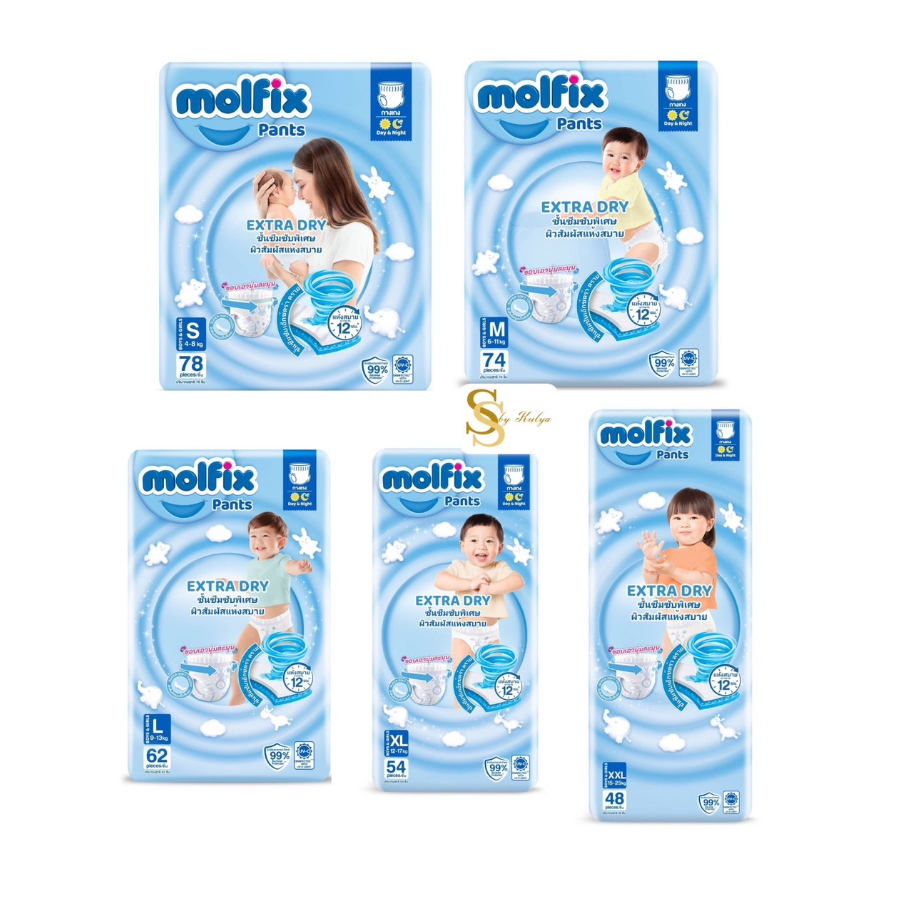 (1ห่อใหญ่) molfix  ผ้าอ้อมโมฟิก โมลฟิก ผ้าอ้อมราคาถูก ผ้าอ้อมกางเกง s/m/l/xl/xxlห่อใหญ่สุดคุ้ม (S78 Exp.25/01/2027)