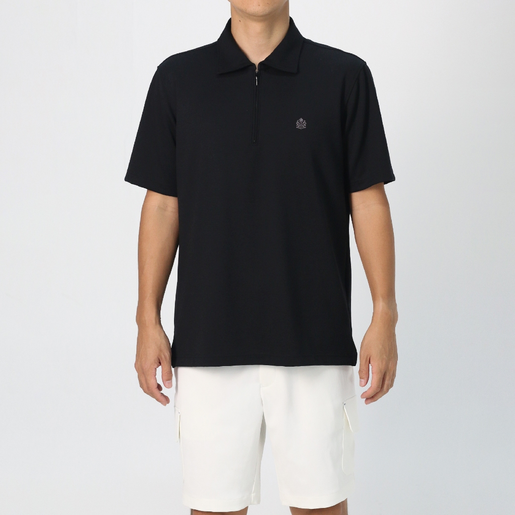 TAKEO KIKUCHI เสื้อโปโล STRETCH PUNCH FABRIC ZIPPER POLO SHIRT — صورة 5