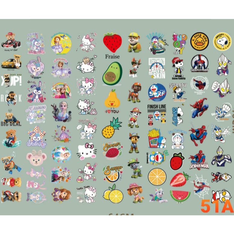 60*สติกเกอร์การ์ตูน โลโก้รีดติดเสื้อ ตัวรีดติดเสื้อ สติกเกอร์ติดเสื้อ
