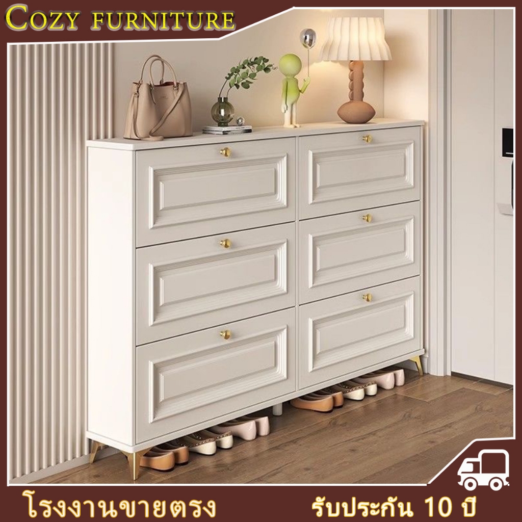 ตู้รองเท้า ชั้นรองเท้า ikea ตู้รองเท้านอกบ้าน ความจุขนาดใหญ่50/70/80/90/100/110/120/140cm