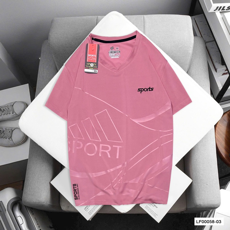 พร้อมส่ง! เสื้อกีฬาสปอร์ตคอวี SPORTS เสื้อบอล มีครบไซส์ผ้านิ่มใส่สบายใส่ออกกำลังกาย ระบายความร้อนได้ดี