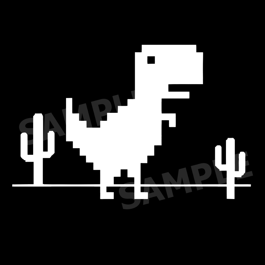 T-rex game สติ๊กเกอร์ Pixel ไดโนเสาร์ สติ๊กเกอร์ ทีเร็กซ์ t rex Sticker ตกแต่ง สติกเกอร์แต่งรถ