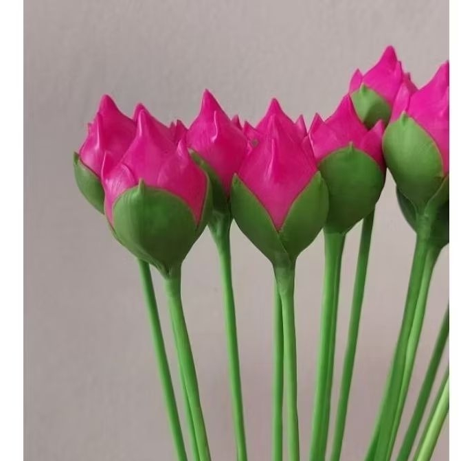 ดอกบัวตูม,บัวพับ ดอกไม้ดินไทย ดอกไม้มงคล (ราคา/1ดอก) - รูปที่ 6