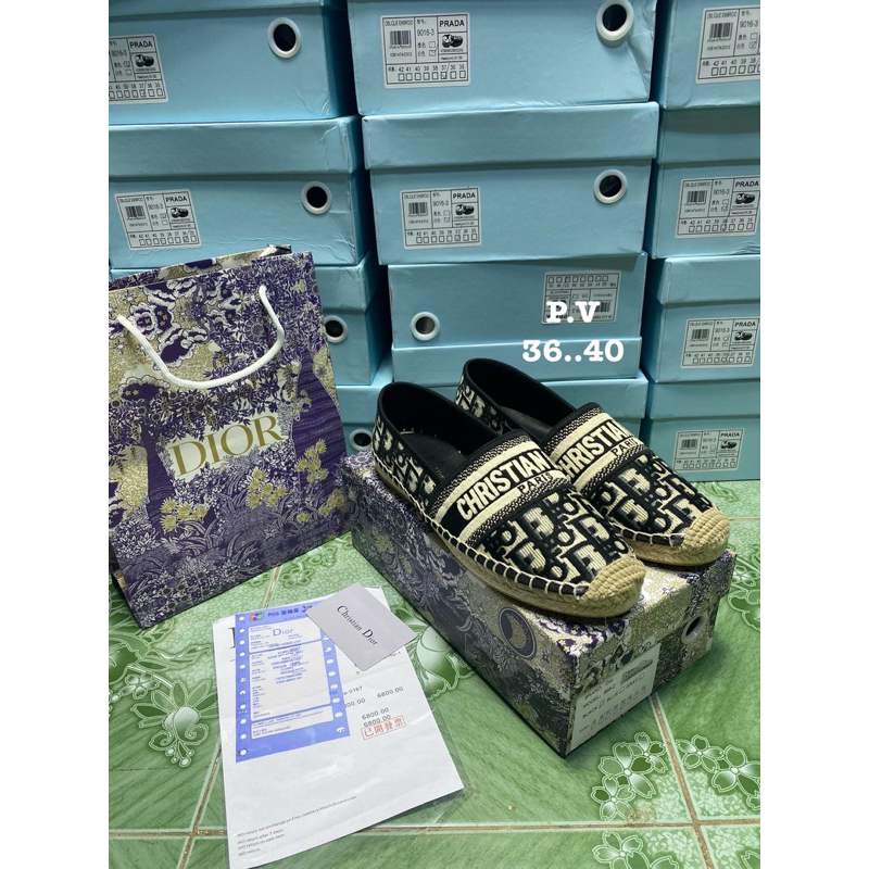 รองเท้าคัตชู Di.0r งานHi end 1:1 พร้อมส่ง (size36-40)แถมกล่อง