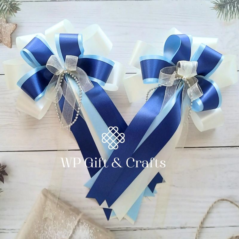 โบว์ ขนาด 5*9 และ6x11นิ้ว ผลิตตามออเดอร์  (โบว์ติดของขวัญ , โบว์ติดสังฆทาน , โบว์ติดกระเช้า , โบว์ติดตะกร้า - รูปที่ 7