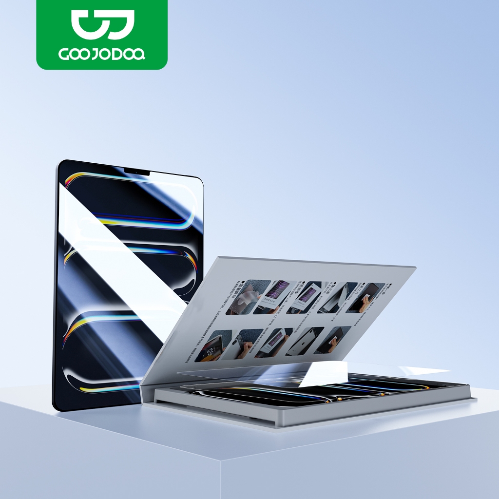 GOOJODOQ ultra durable 9H tempered glass tablet screen protector scratch resistant bubble free installation