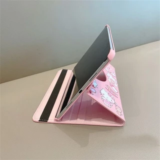 เคสฝาพับ หมุนได้ 360° สำหรับ Samsung Tab A11 A9 Plus/Tab A7 lite/Tab S6 lite/Tab A11Plus S10 S9 FE S9FE S7 S8 ลายการ์ตูน