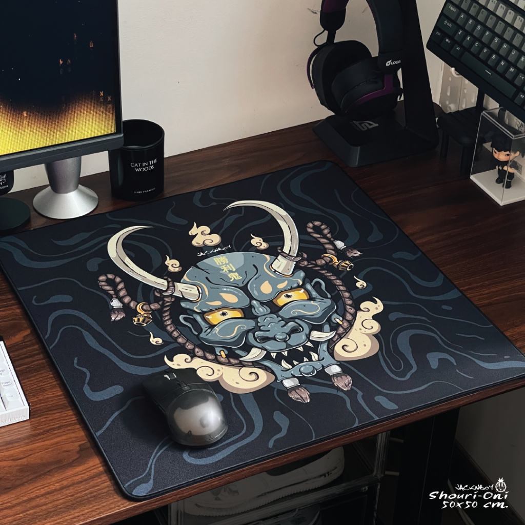 Jacknboy Unique mousepad : Shouri-oni(โชริ โอนิ) 50x50 cm. FPS SIZE