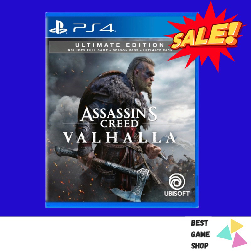 Assassin's Creed Valhalla Ultimate Edition Ps4 อัพเกรดเป็น PS5 ได้  แผ่นแท้มือ1 (Assassin Creed Valh