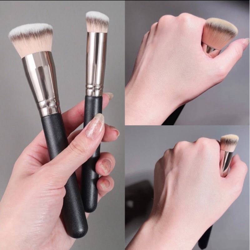 B-22🌟GECOMO Foundation Brush แปรงลงรองพื้น แปรงคอนซีลเลอร์ พกพา อุปกรณ์แต่งหน้า ขนนุ่ม ขนแน่นไม่ทำร้ายผิวหน้า เกลี่ยง่าย