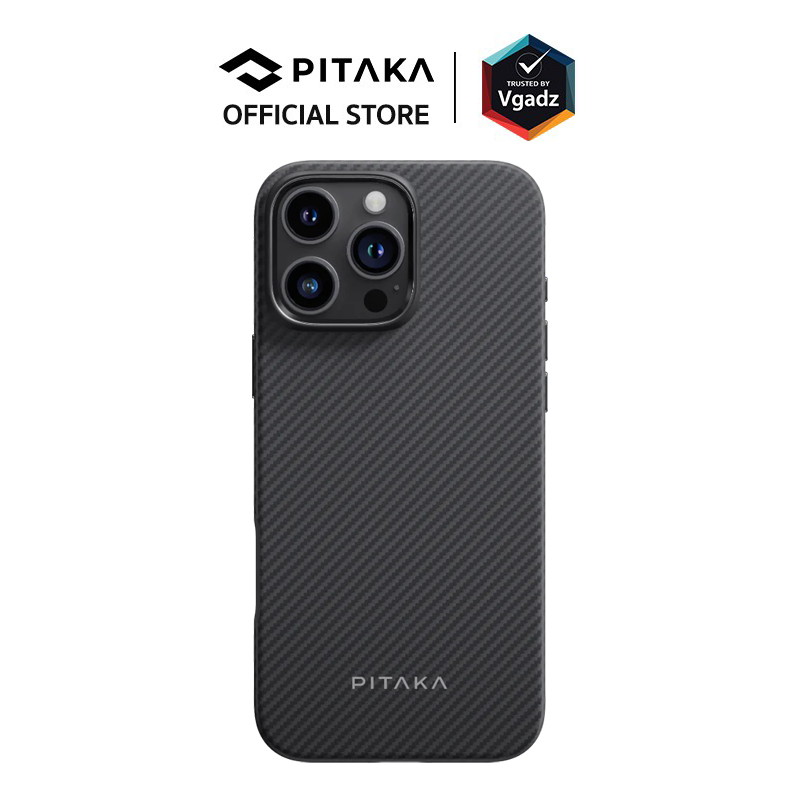 Pitaka เคส iPhone 16 Pro/ 16 Pro Max รุ่น MagEZ Case Pro 4 (600D) - สี Black/Grey Twill