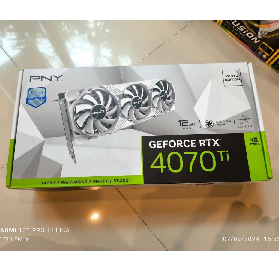 RTX 4070 TI - PNY 12GB LED VERTO WHITE - 12GB GDDR6X (สีขาว มือสอง ประกันศูนย์ไทย)