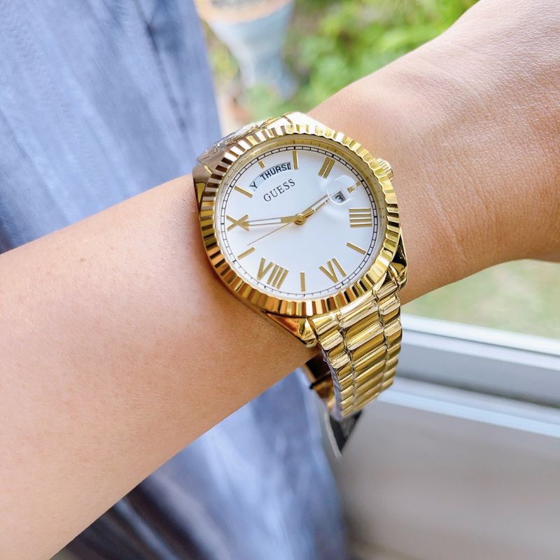 🌻มีช่องบอกวัน,วันที่ ✨ นาฬิกา Guess GW0308L2 LUNA GOLD