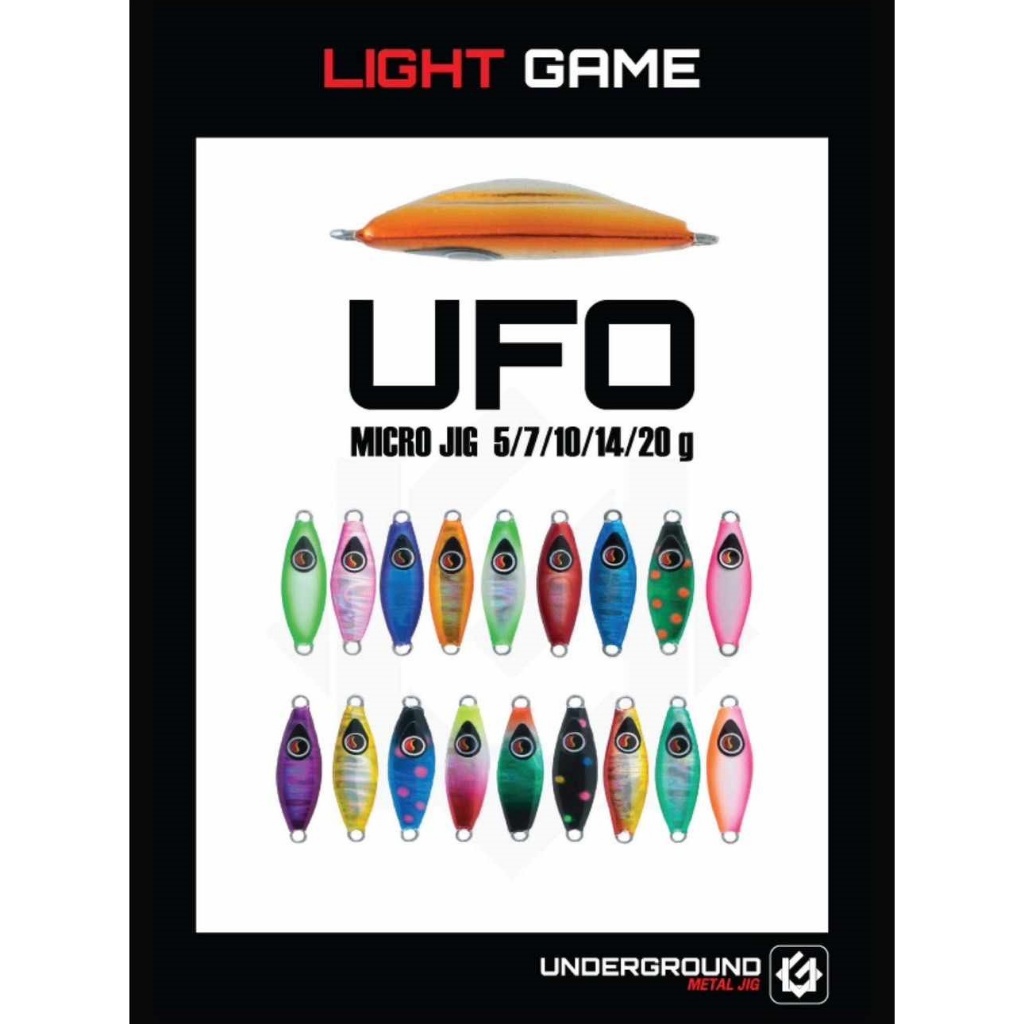 ไมโครจิ๊ก Underground Ufo Micro Jig 5g. งานเก็บกะพง jig หัวเสา หัวสะพาน