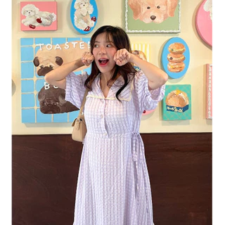 พร้อมส่ง 1-2 วัน🔥mili dress เดรสยาว มีแขนไปคาเฟ่ น่ารักเกาหลี