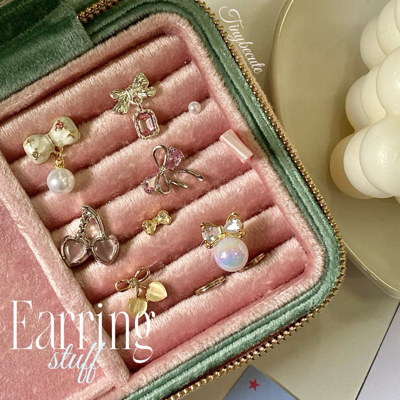 New Tinybecute • Earring stuff x tiny gurl สินค้าถ่ายจากสินค้าจริง ต่างหูเงิน มีทั้งแบบ set และเดี่ยวค่า