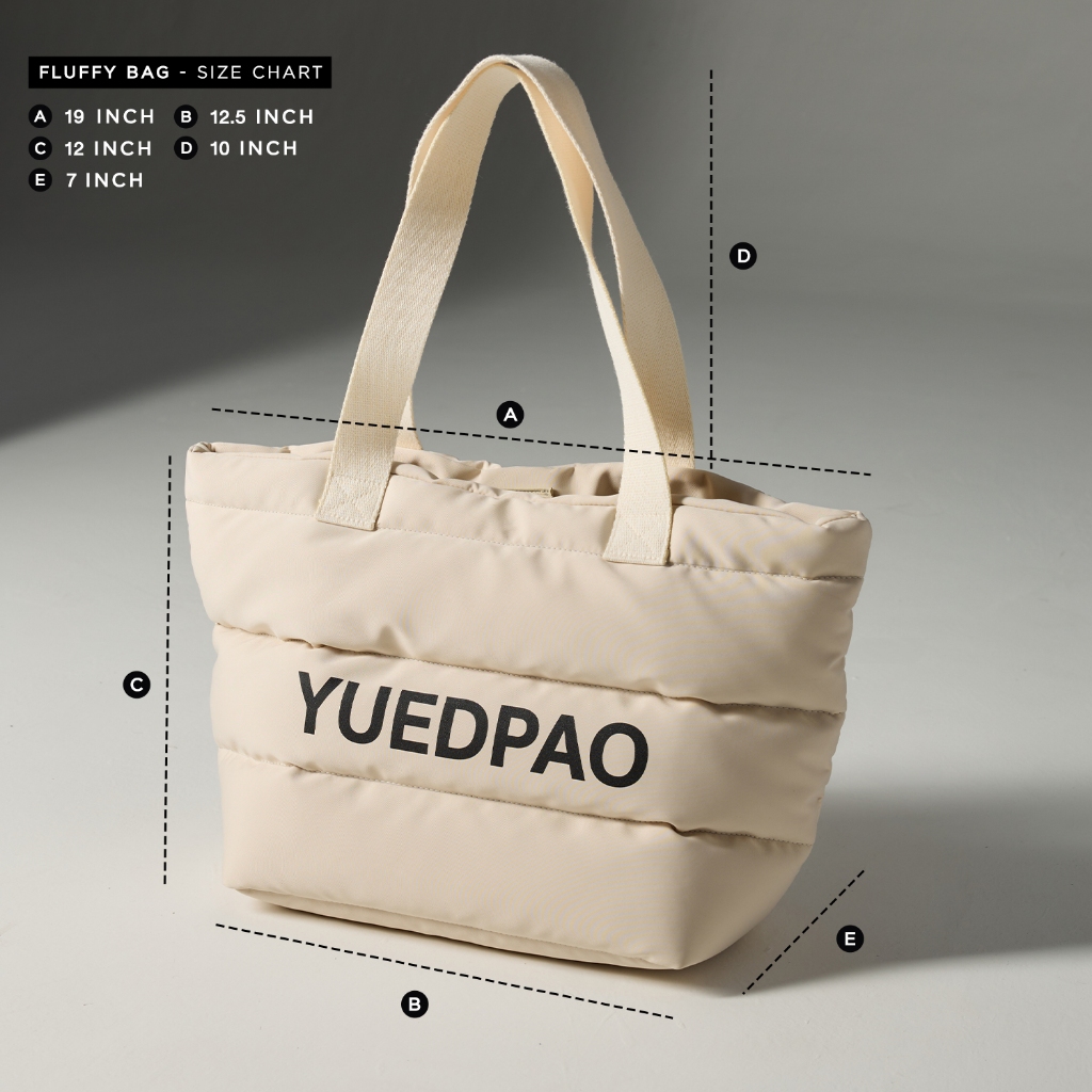 Yuedpao Fluffy Bag Collection กระเป๋าสะพายข้างแฟชั่น กระเป๋ายืดเปล่า กระเป๋าอเนกประสงค์และกันน้ำ กระเป๋านุ่มนิ่ม