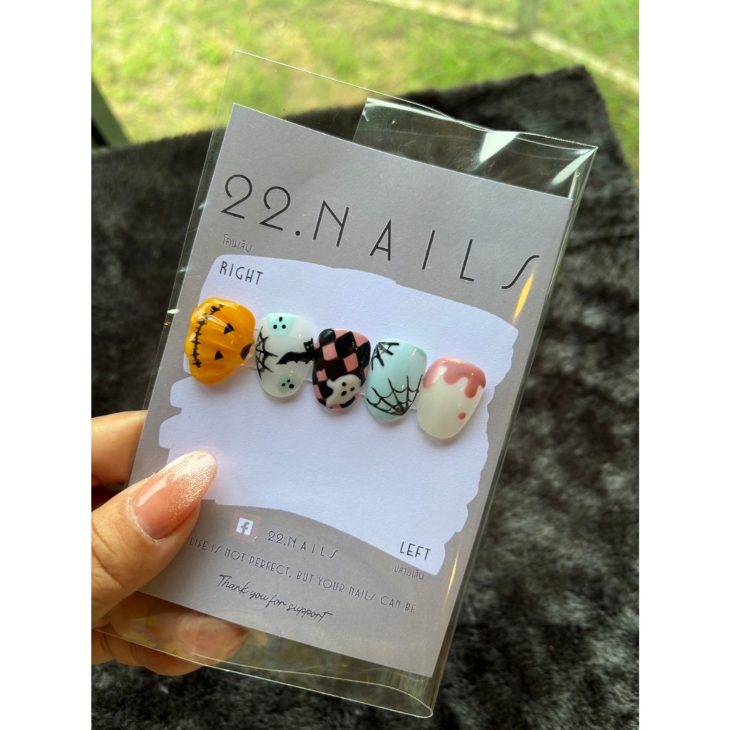 22.nails เล็บเจล 100% เล็บปลอมสำเร็จรูป ลาย 45 พร้อมส่ง