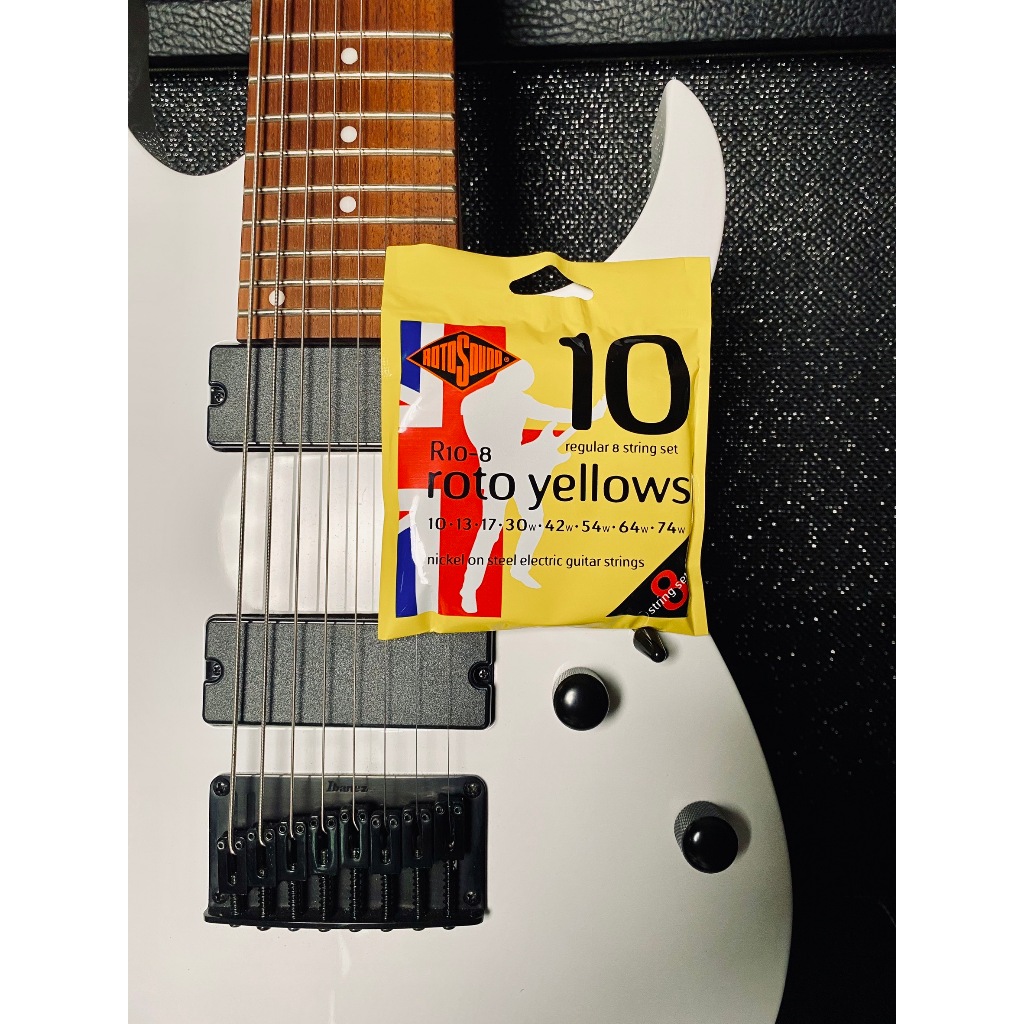 Rotosound Roto Yellows สายกีต้าร์ไฟฟ้า 8 สาย รุ่น R10-8 - สีเหลือง