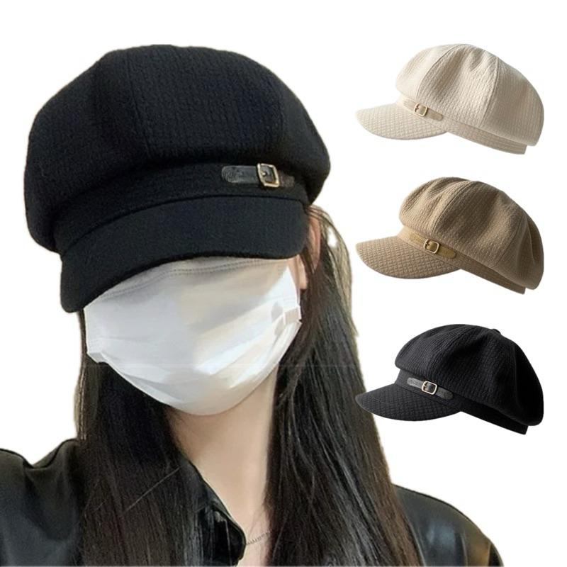 (Hqq) หมวกแก๊ป ทรงฟักทองผ้าวินเทจ