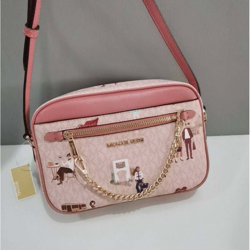 🎀(สด-ผ่อน) 35F2G5CC7V เอ็มแค Girls Zip Chain Crossbody Bag