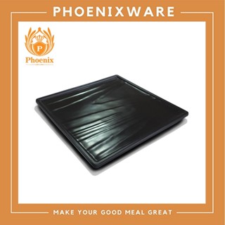 จานเหลี่ยมจตุรัส 6 นิ้ว 8 นิ้ว 10 นิ้ว เมลามีน สีดำ F179806 …