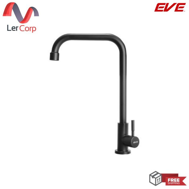 (Eve) ก๊อกน้ำอ่างล้างจาน ก๊อกซิงค์ล้างจาน ก๊อกน้ำสีดำ ANGULAR