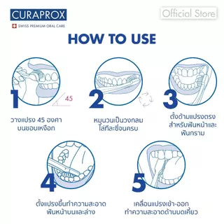CURAPROX แปรงสีฟัน คูราพรอกซ์ รุ่น CS smart แปรงสีฟันสำหรับผู้มีช่องปากเล็ก (คละสี)