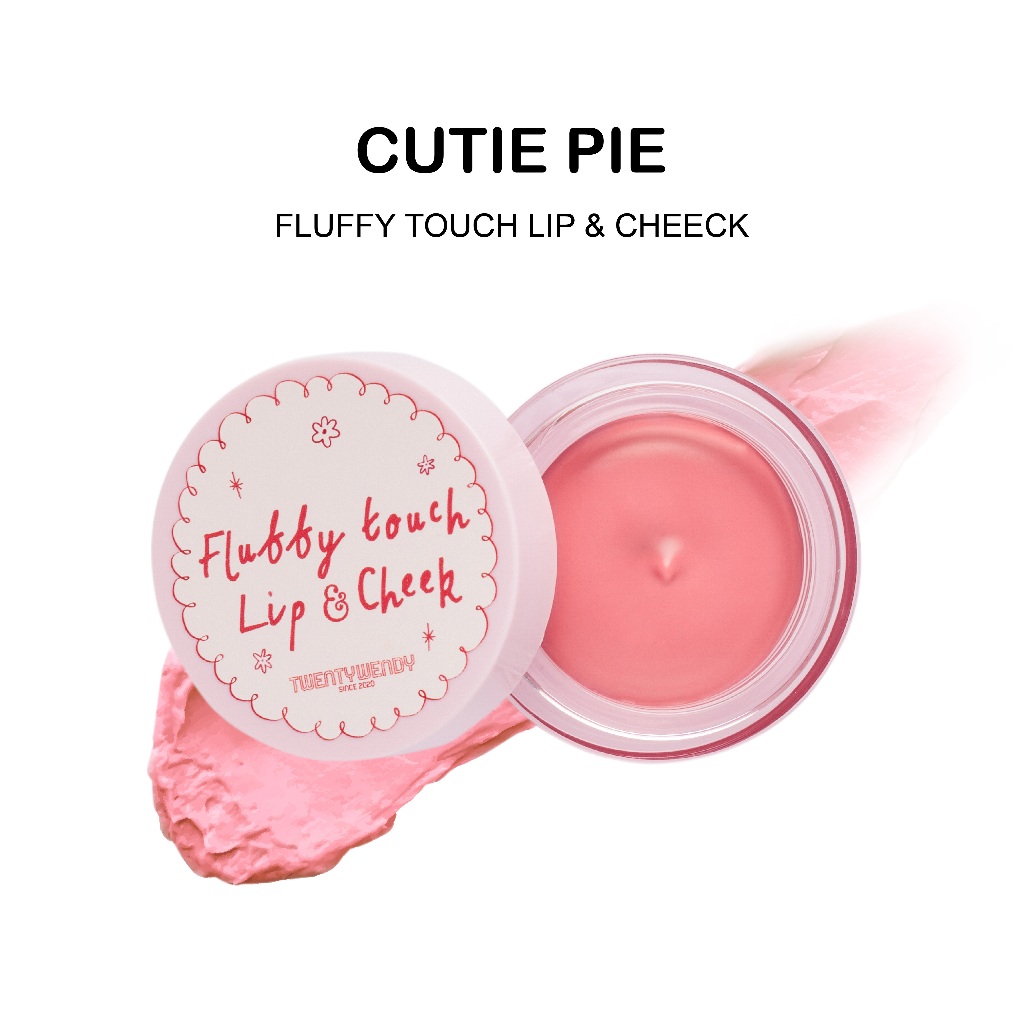 TWENTYWENDY | Fluffy touch lip&cheek Cutie pie สีส้มพีช ลิปเนื้อ velvet fluffy touch มีความนุ่มฟูเนื้อเด้ง บางเบา