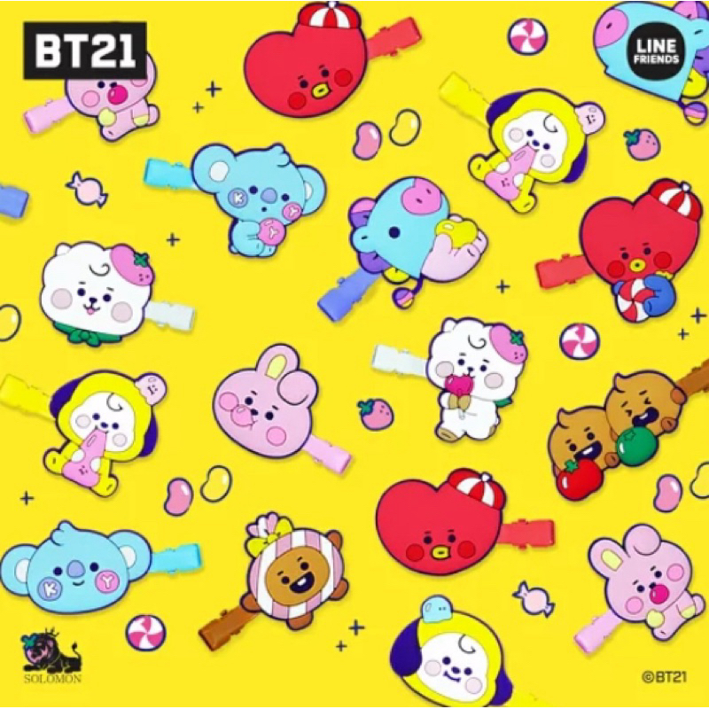 ของแท้⚡️sales💟bt21 กิ๊บติดผมลายjelly candy