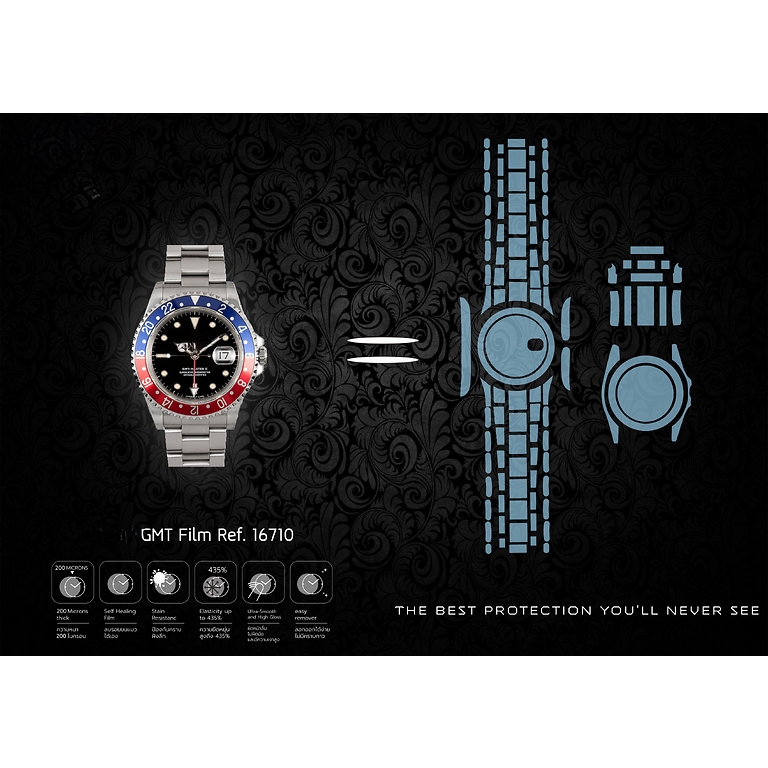 ฟิล์มกันรอยนาฬิกา Watch Protection Film รุ่น Rolex GMT Film Ref.16710