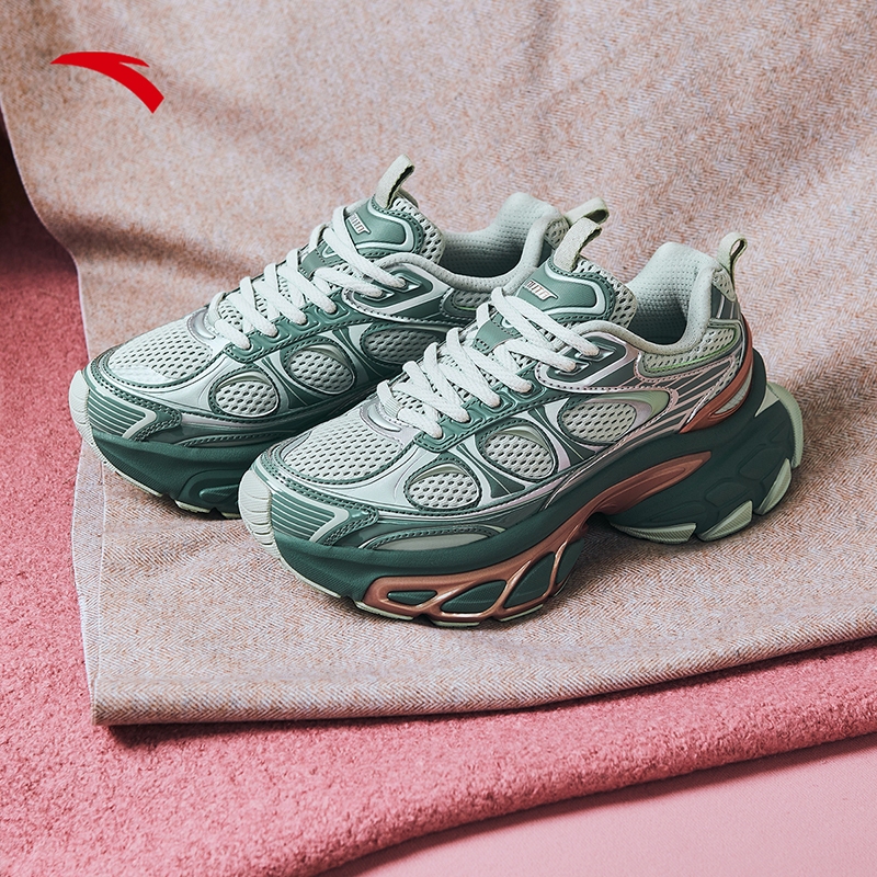 ANTA Fuyao รองเท้าผ้าใบ Chunky ผู้หญิง Lifestyle รองเท้าพื้นหนา 1224C8897 Official Store