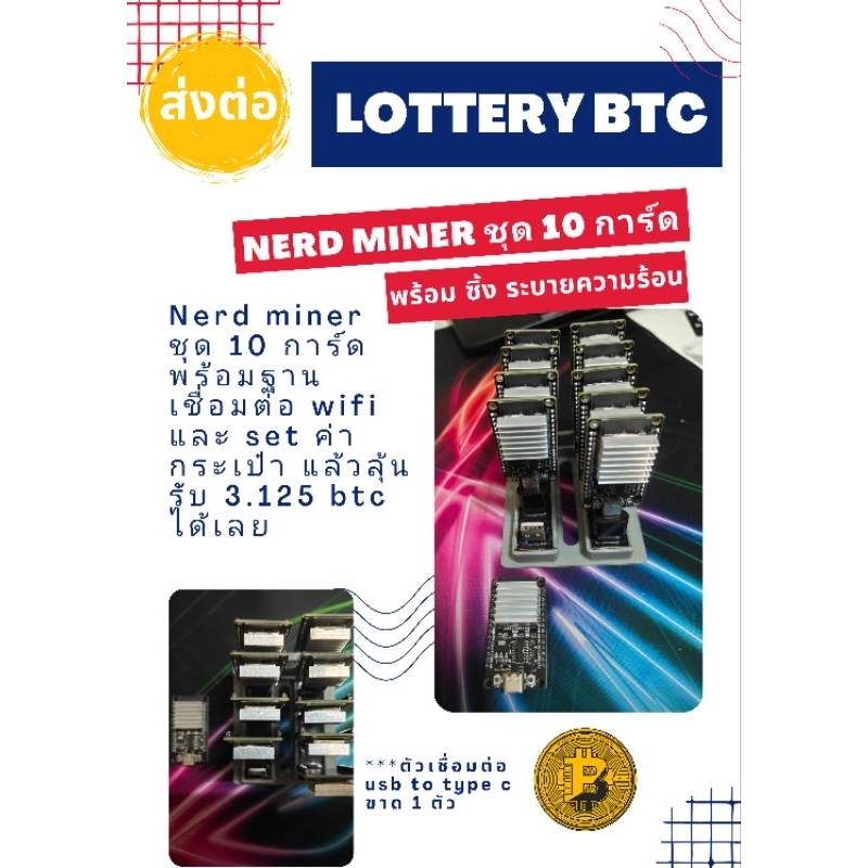 nerd miner, lottery btc ลุ้น 3.125 btc