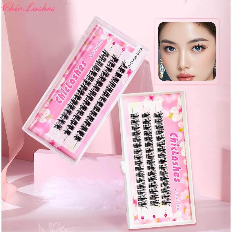 🌟พร้อมส่ง🌟CHICLASHES ขนตาปลอมธรรมชาติ ขนตาปลอมแบบดัด C/D ที่ใช้ซ้ำได้ คุณภาพสูง *ไม่มีกาวในตัว*