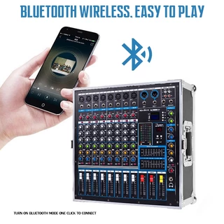NEW BAXS เพาเวอร์มิกเซอร์ 8 ช่อง MIXER 1800W มี Echo ปรับ EQ 7 แบนด์ 16 DSP Bluetooth USB MP3 อัดเสียงได้ รุ่น GJS-8S