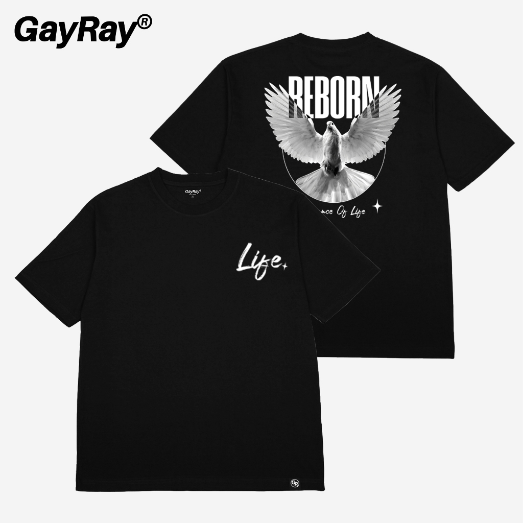 GayRay ⎰REBORN.⎱  เสื้อยืดโอเวอร์ไซส์ Cotton 100% นุ่่ม ใส่สบาย