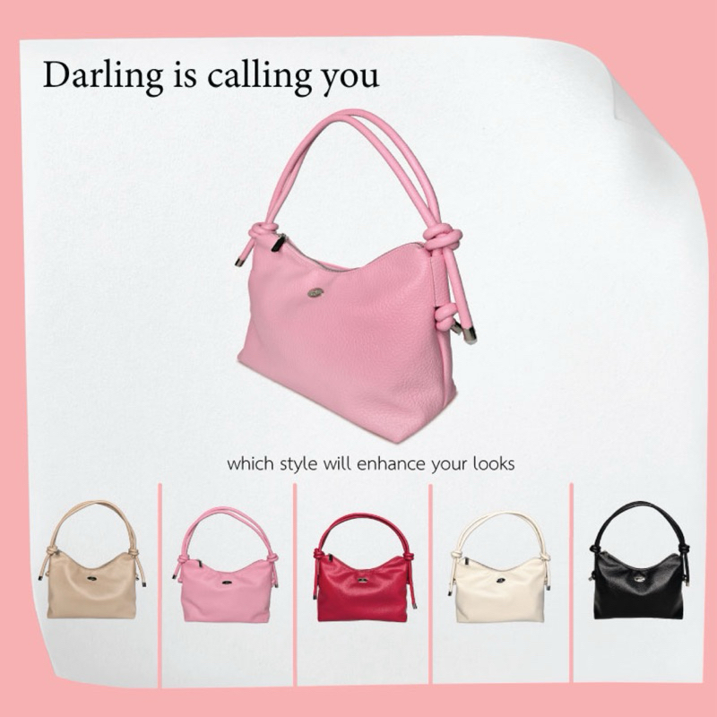 [🎟️ลดสูงสุด 𝟐𝟎𝟎฿ เก็บโค้ดใน𝐕𝐢𝐝𝐞𝐨] CrabBrand - รุ่นDarling หนังVegan กระเป๋าสะพายไหล่/crossbody ในใบเดียว
