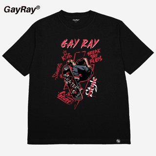 GayRay ⎰STYLE.⎱  เสื้อยืดโอเวอร์ไซส์ Cotton 100% นุ่่ม ใส่สบ…